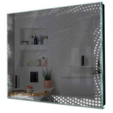 Specchio LED Quadrato | Controllo tramite interruttore a muro | Luce bianca fredda - Reyze Serie Simetria Modello 8